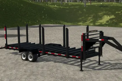 Efficient Gooseneck Forestry Trailer for Log Transport in FS25