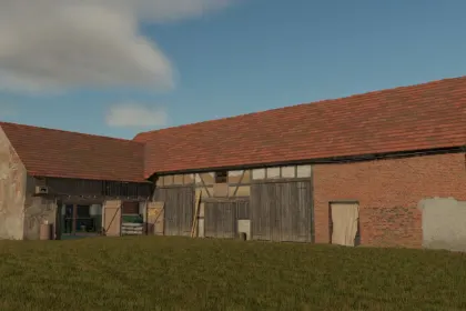 Сарай з зерносховищем та мансардою для Farming Simulator 25