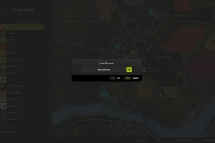 Bequemer Field Rename Mod für Farming Simulator 25 — Felder von der Karte umbenennen — 2