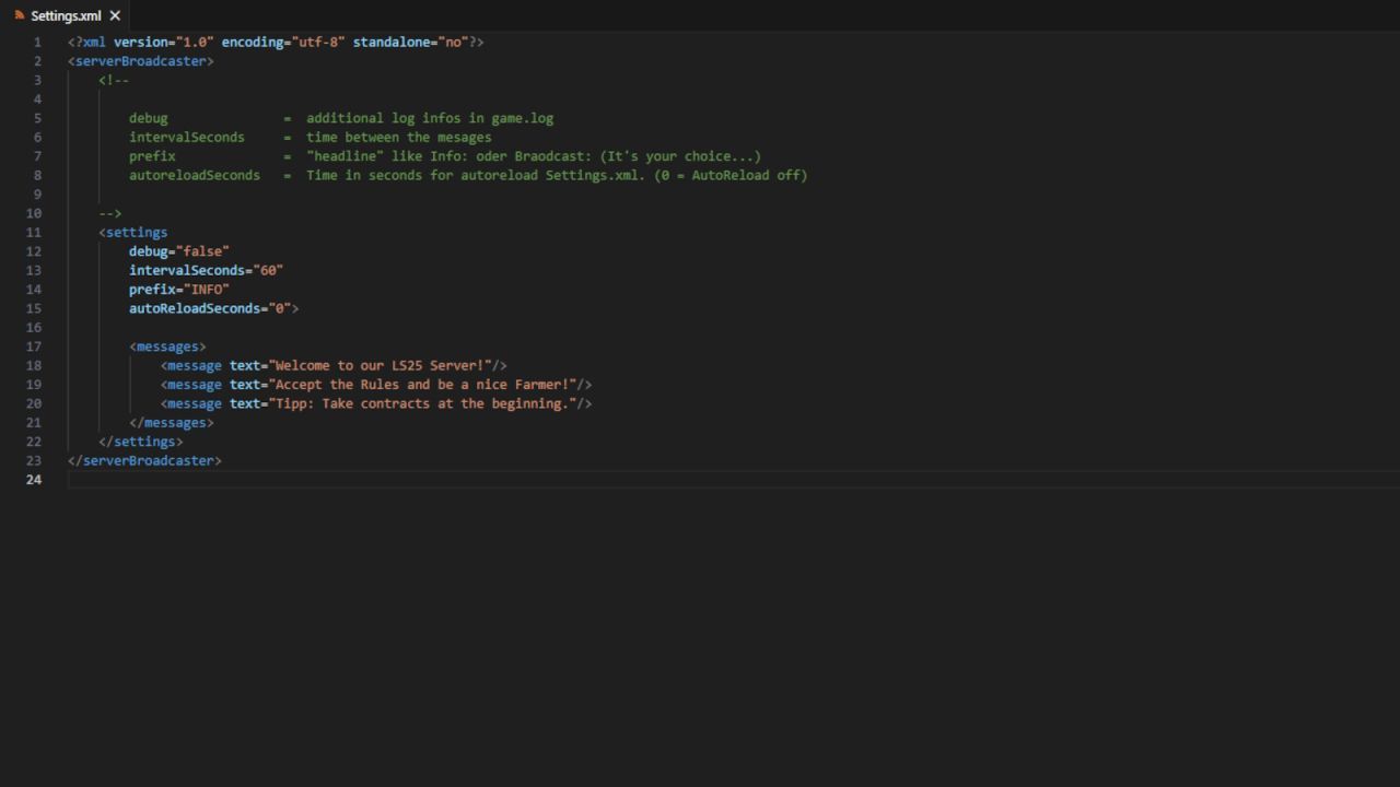Зручний HUD‑Мод EBC2 Server Messages для Farming Simulator 25 — Ротація Повідомлень Сервера