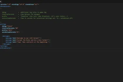 Зручний HUD‑Мод EBC2 Server Messages для Farming Simulator 25 — Ротація Повідомлень Сервера — 3