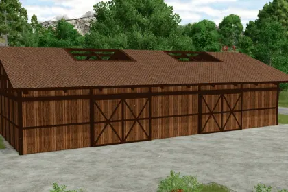 Новий Wooden Sheds Pack — Дерев’яні Навіси для Техніки у Farming Simulator 25