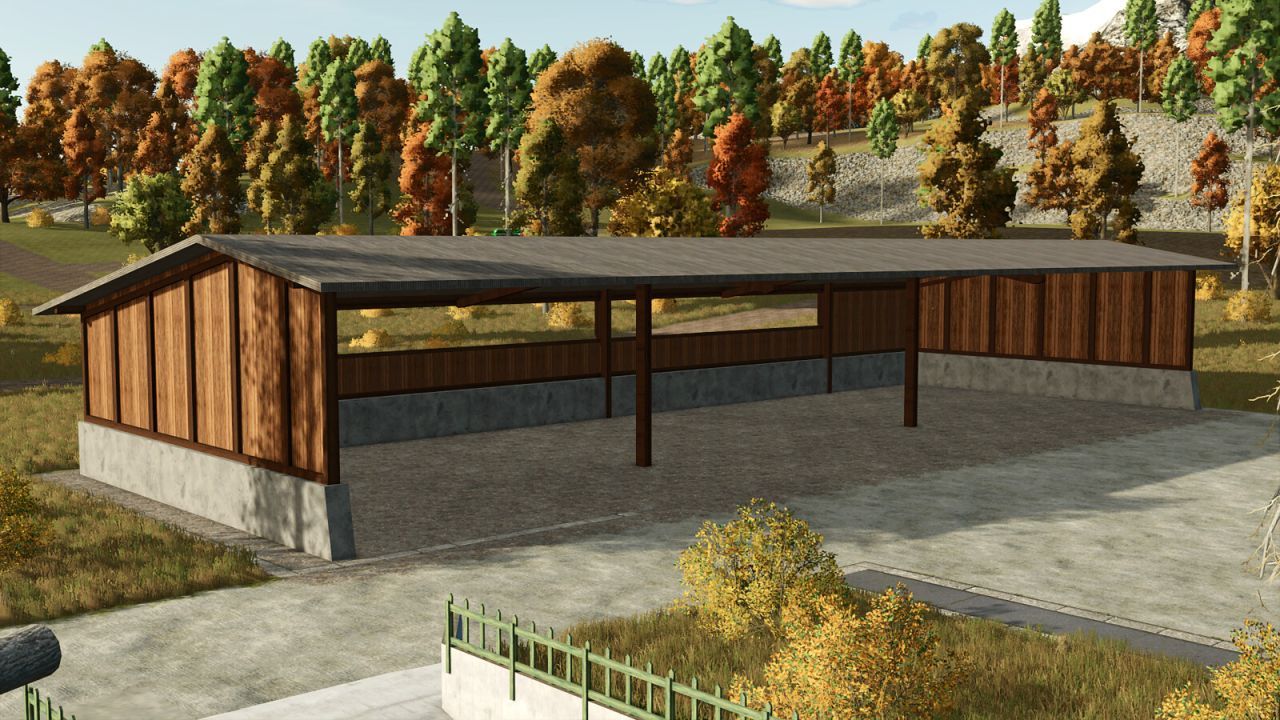 Neues Wooden Sheds Pack — Holzschuppen für Technik in Farming Simulator 25