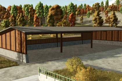 Новий Wooden Sheds Pack — Дерев’яні Навіси для Техніки у Farming Simulator 25