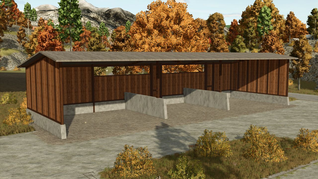 Neues Wooden Sheds Pack — Holzschuppen für Technik in Farming Simulator 25