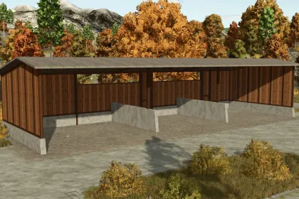 Новий Wooden Sheds Pack — Дерев’яні Навіси для Техніки у Farming Simulator 25