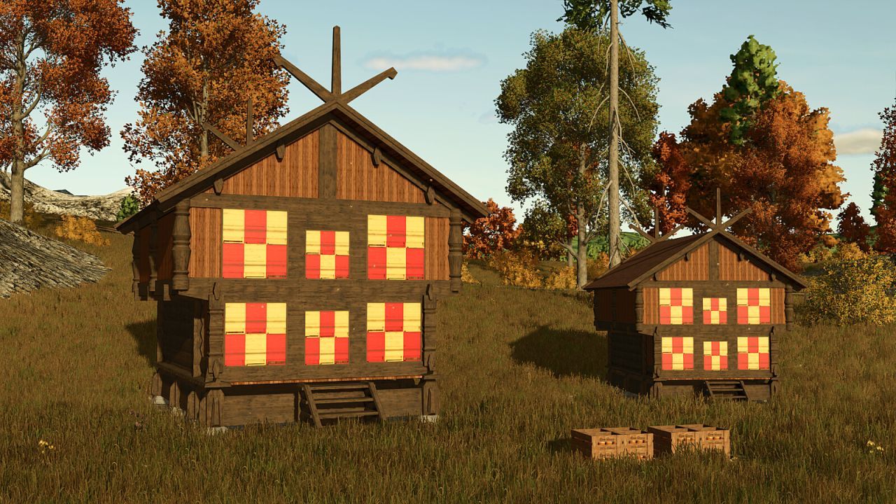 Efficient Wooden BeeHive — Wooden Hives with High Honey Production for FS25 - Screenshots