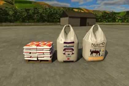 Пакет кормів Animal Feeds для Farming Simulator 25