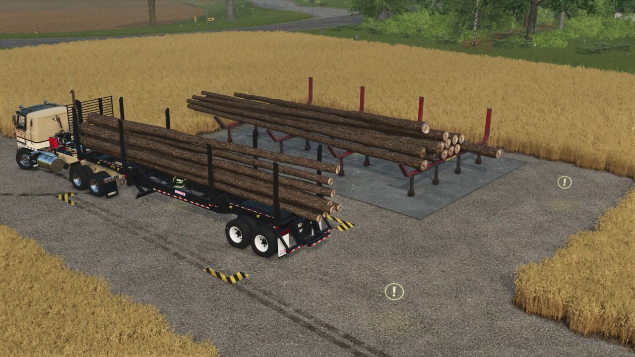 Effektiver Forestry Sell Point für FS25 – Bequemer Verkauf von Stämmen und Containern - Screenshots