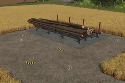 Ефективний Forestry Sell Point для FS25 — Зручний Продаж Колод і Контейнерів — 3