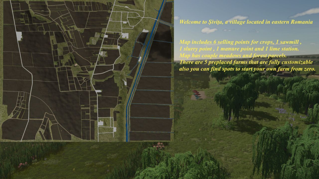 Realistische 4X Karte Sivita (Galați, Rumänien) für Farming Simulator 25