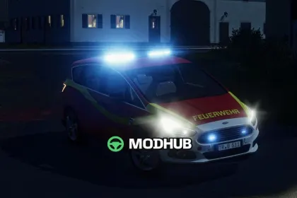 Пак ліхтарів DBS 5000 Blue Lightbar (Prefab) для FS25
