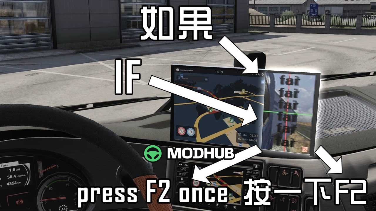 Lusterko-monitor Mirror Monitor v1.0 1.60 do ETS2