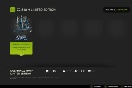 Косарка Samasz Z2840H Limited Edition для Farming Simulator 25