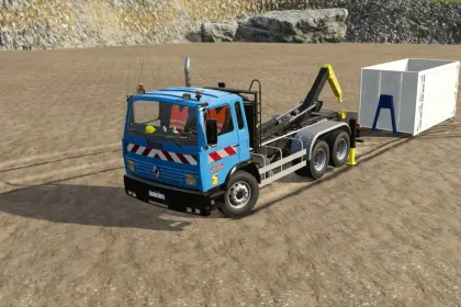 Legendärer Lkw Renault M230 ITrunner (1998) — Gabelstapler für Container in FS25 — 2