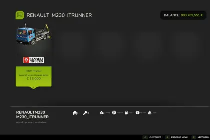 Legendärer Lkw Renault M230 ITrunner (1998) — Gabelstapler für Container in FS25 — 6