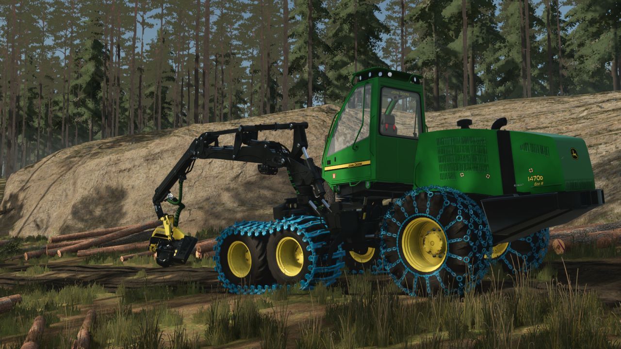 Форвардер John Deere 1470D для Farming Simulator 25
