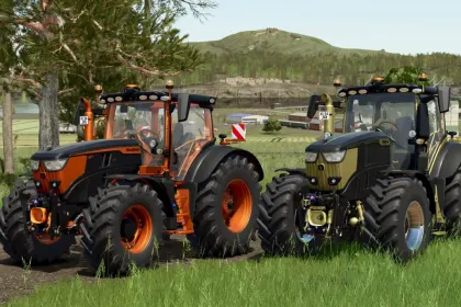 Mocny Traktor John Deere 6R w stylu Hirschfeld dla Farming Simulator 25 — 1