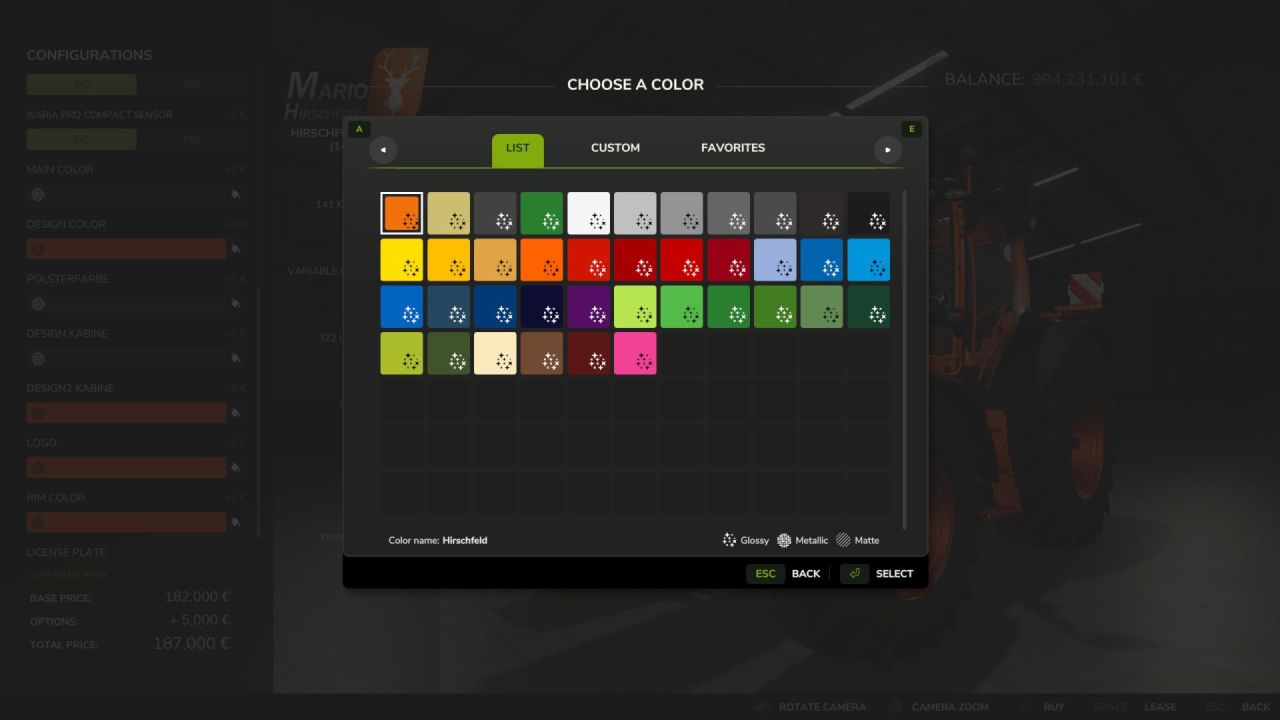 Leistungsstarker Traktor John Deere 6R Hirschfeld-Style für Farming Simulator 25 - Screenshots