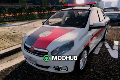 Поліцейський Fiat Grand Siena PMPB (Brazil Military Police) для GTA 5