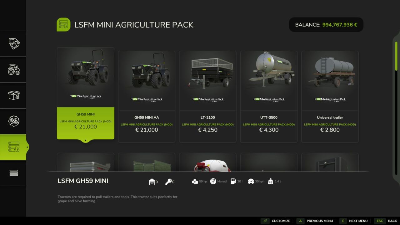 Effektives LSFM Mini Landwirtschafts-Paket — Kompakte Traktoren und Mini-Technik für Farming Simulator 25
