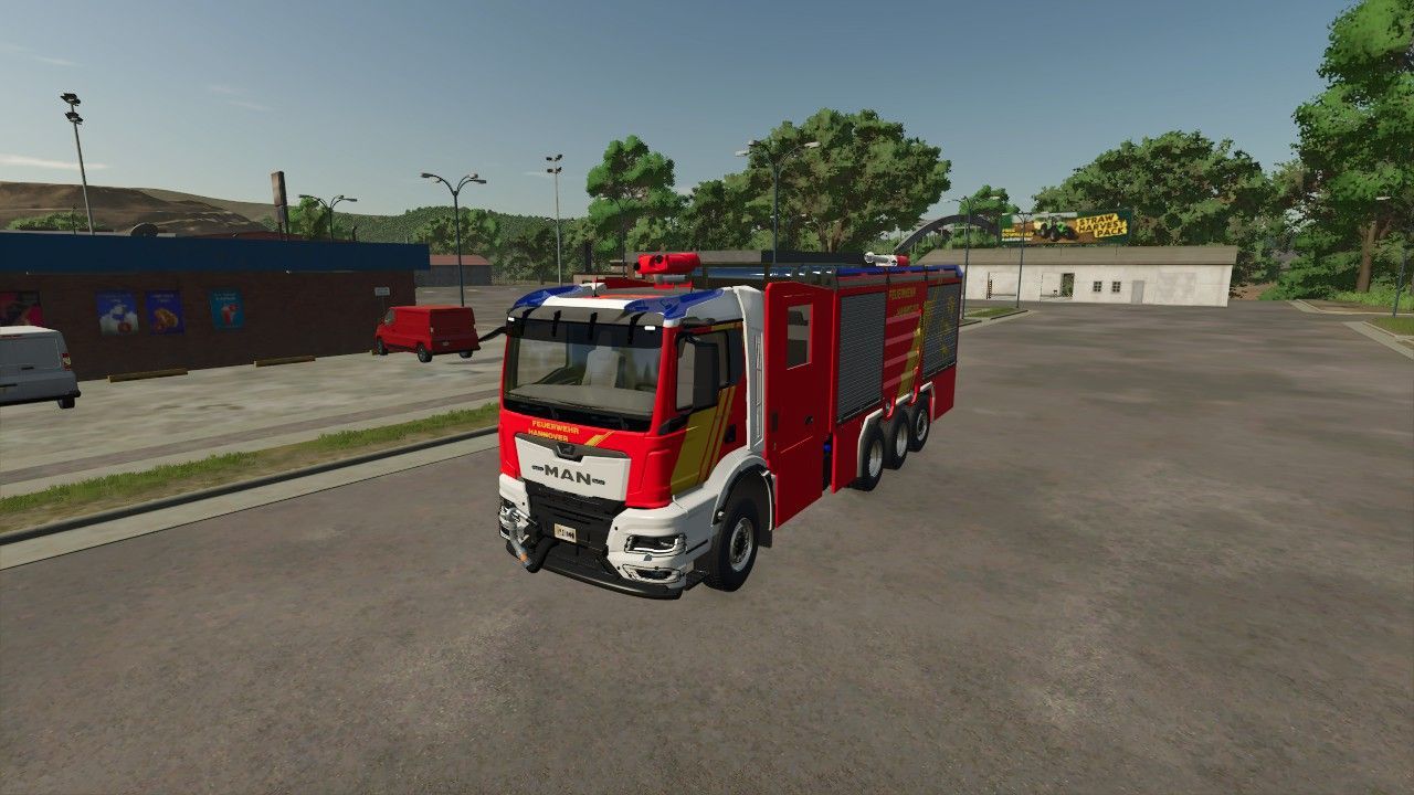 Ekskluzywny skin MAN Rosenbauer ULF Hannover dla Farming Simulator 25 — Straż Pożarna Hannover