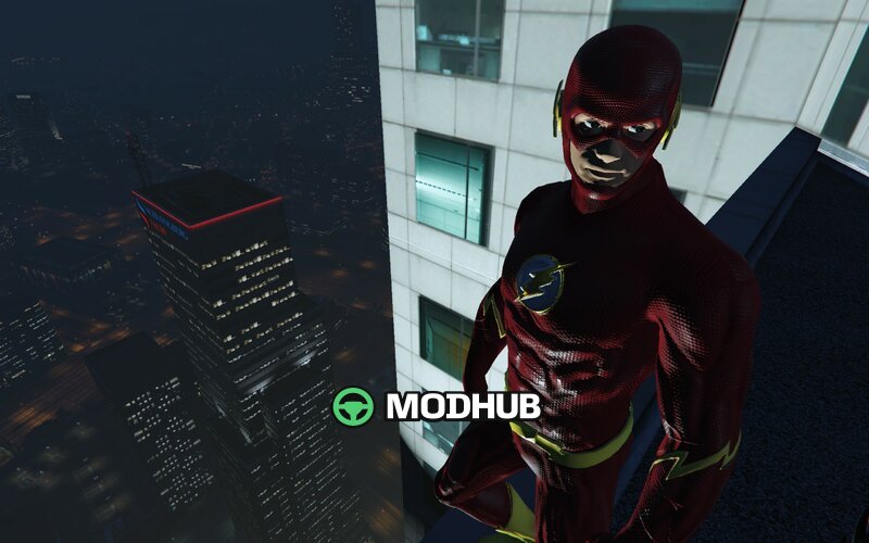 Персонаж FLASH 5v DELUXE для GTA 5 (Addon Ped)