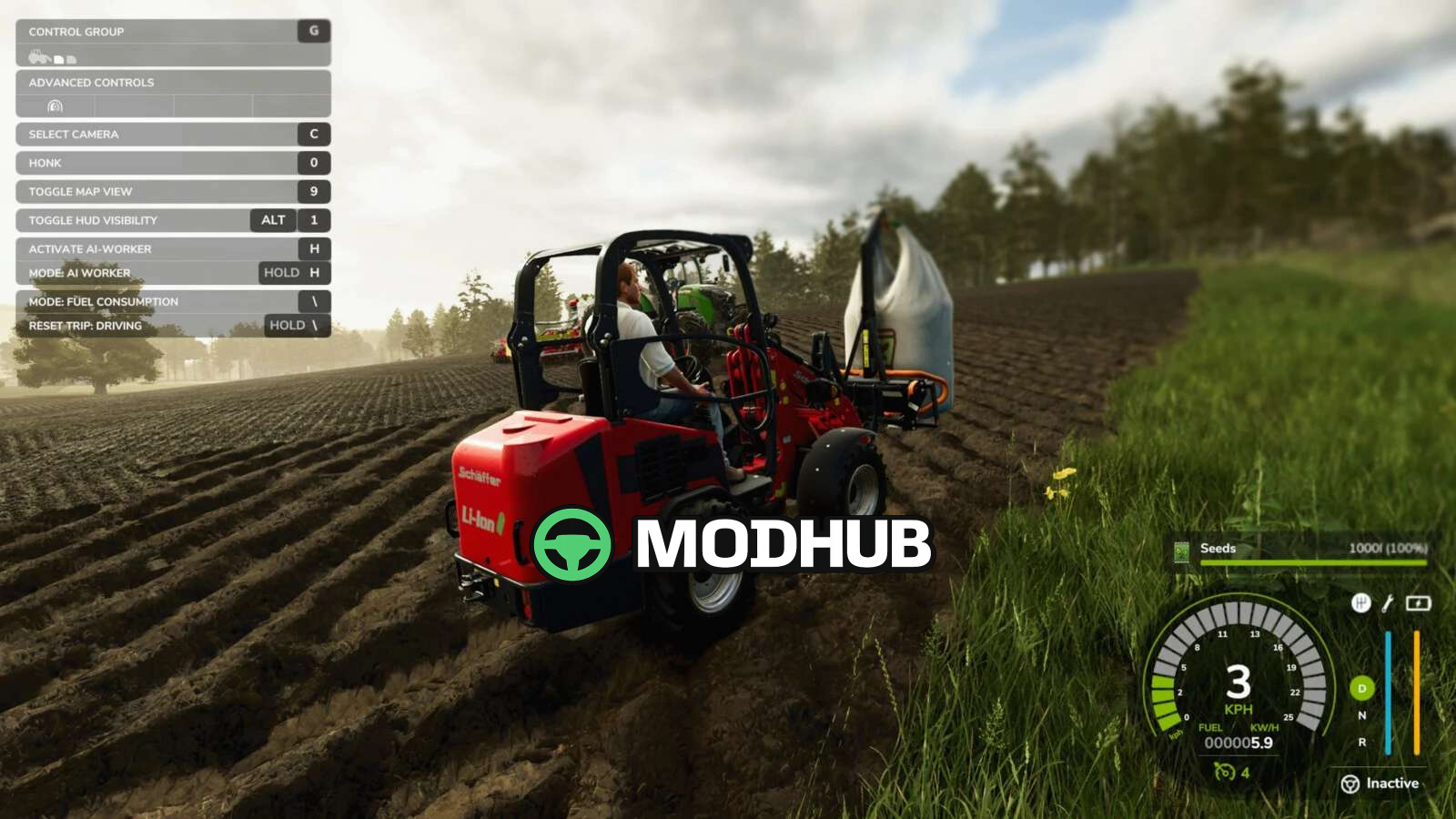 Мод на Інтерфейс/Бортовий комп’ютер Trip Computer v1.0.0.0 для Фермер Симулятор 25