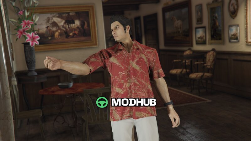 Кірю Казума (Yakuza 3) для GTA 5 — Add-On Ped, LODs, Blood Maps