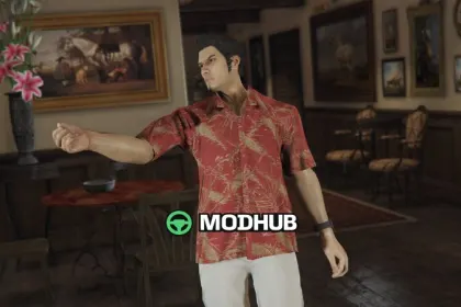 Кірю Казума (Yakuza 3) для GTA 5 — Add-On Ped, LODs, Blood Maps — 4