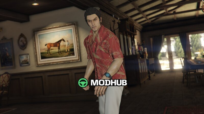 Кірю Казума (Yakuza 3) для GTA 5 — Add-On Ped, LODs, Blood Maps