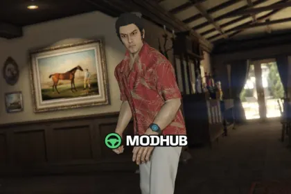 Кірю Казума (Yakuza 3) для GTA 5 — Add-On Ped, LODs, Blood Maps — 5