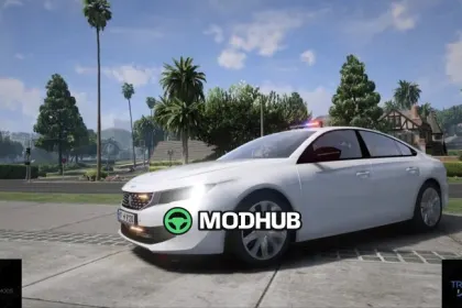 Поліцейська машина без розпізнавальних знаків Peugeot 508 GT Line для GTA 5
