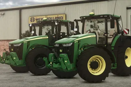 Leistungsstarker Traktor John Deere 8R Series für Farming Simulator 25 – 450 PS und eine Menge Einstellungen — 2