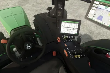 Leistungsstarker Traktor John Deere 8R Series für Farming Simulator 25 – 450 PS und eine Menge Einstellungen — 4