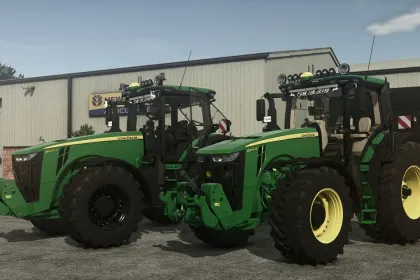 Leistungsstarker Traktor John Deere 8R Series Edit für Farming Simulator 25 — Maximale Einstellungen — 2
