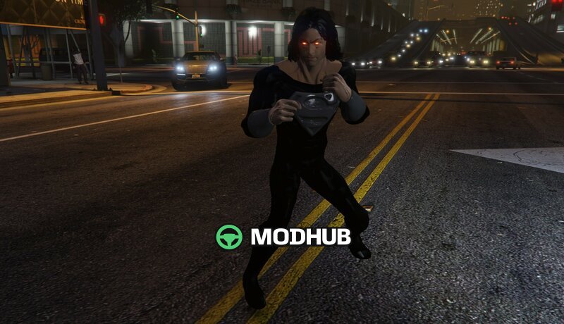 SUPERMAN BLACK [Addon Ped] для GTA 5