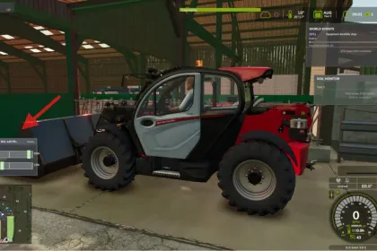 Накладка керування навантажувачем Loader Control Overlay для Farming Simulator 25