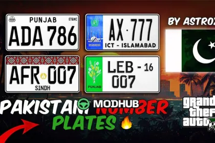 Pakistani Number Plates for GTA 5