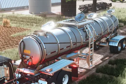 Efficient Stainless Steel Lizard 7700 Boss Tanker (7700 gal) for Manure in Farming Simulator 25 — 4