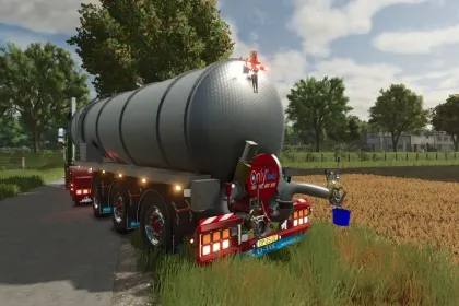 Efficient Stainless Steel Lizard 7700 Boss Tanker (7700 gal) for Manure in Farming Simulator 25 — 5