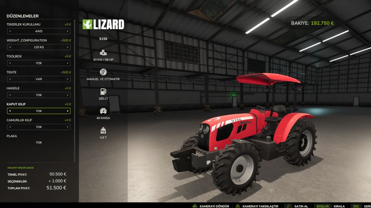 Трактор Tumosan 5155 для Farming Simulator 25