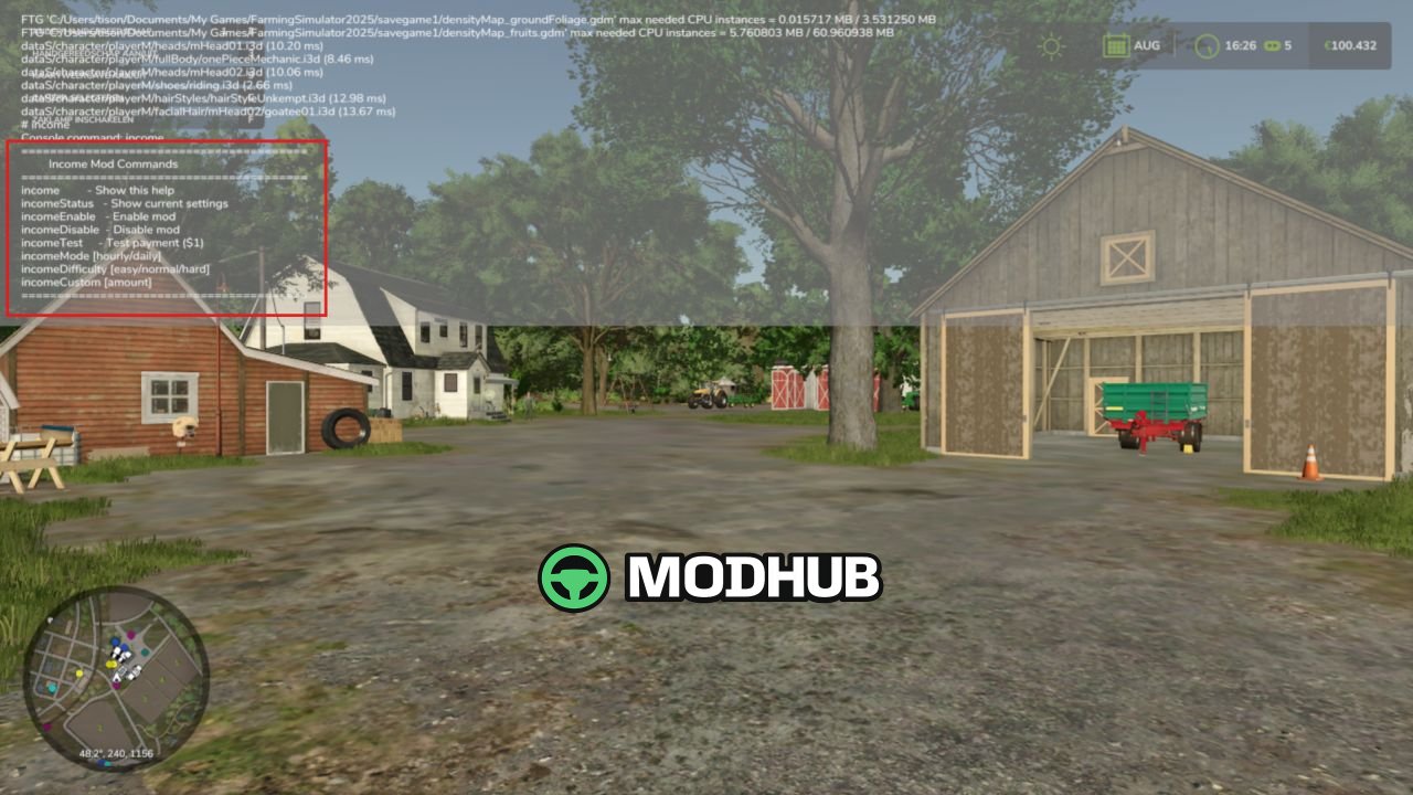Income Mod V2.1.8 для FS25