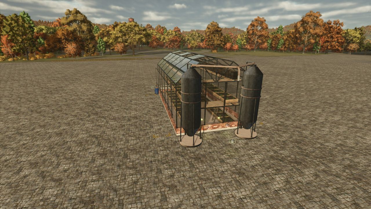 Effektives Großes Gewächshaus Universal Large Greenhouse mit Honigproduktion für FS25 - Screenshots