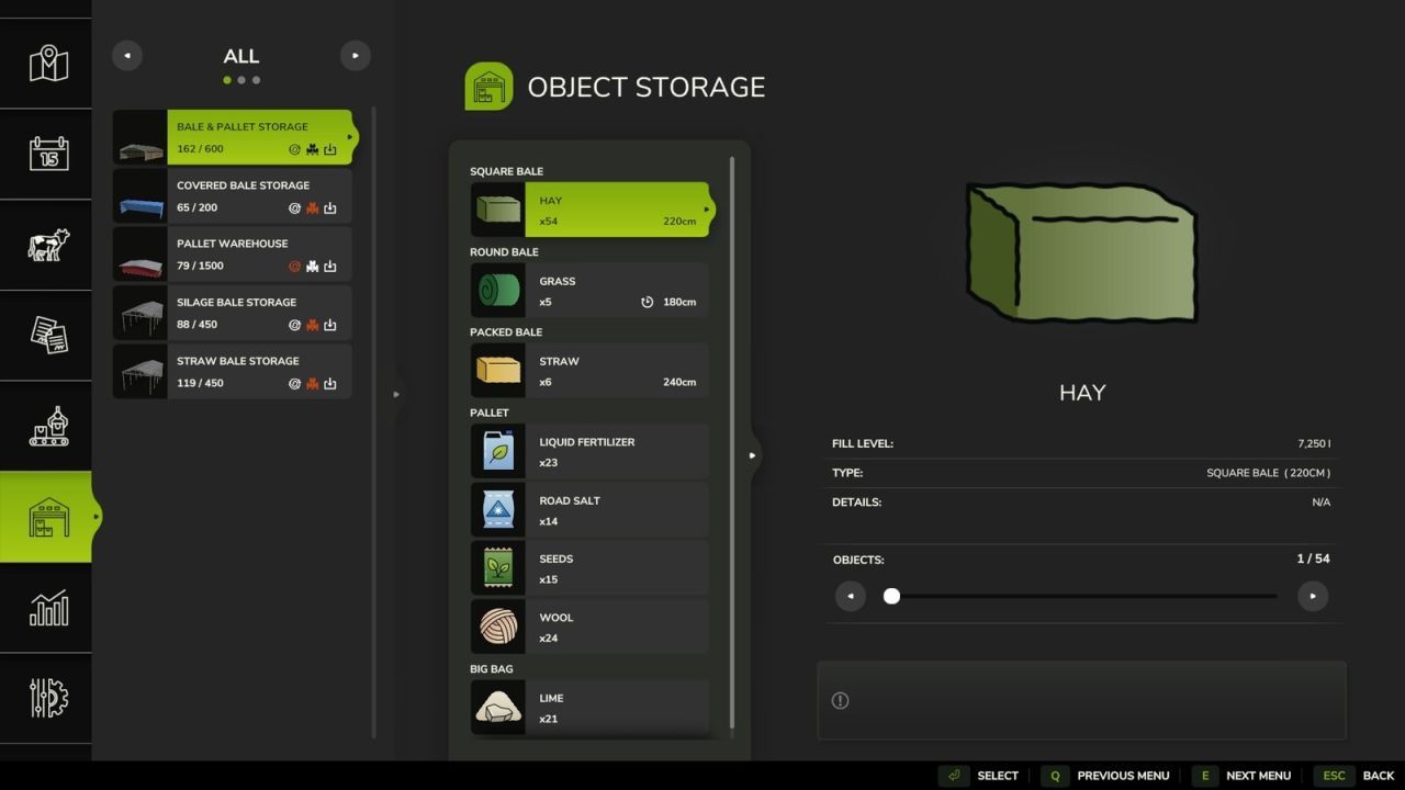 Effective Object Storage Extension for Farming Simulator 25 - More Control over Storage