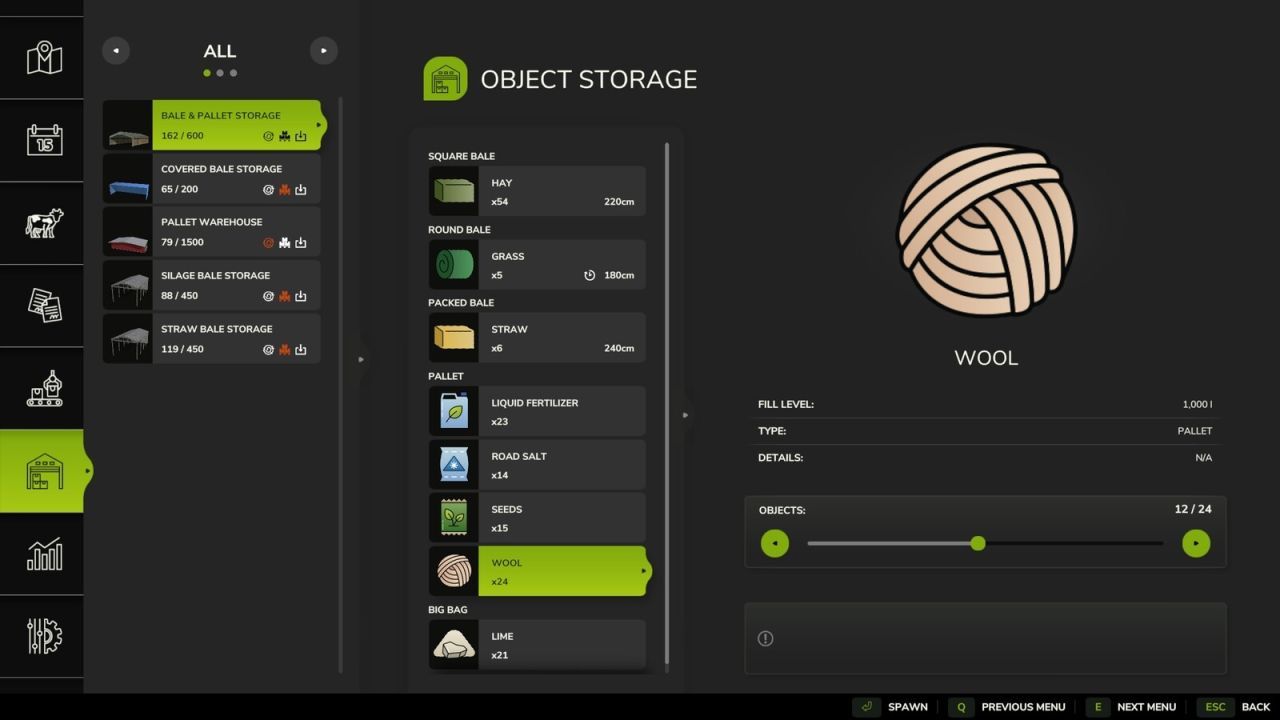 Effective Object Storage Extension for Farming Simulator 25 - More Control over Storage
