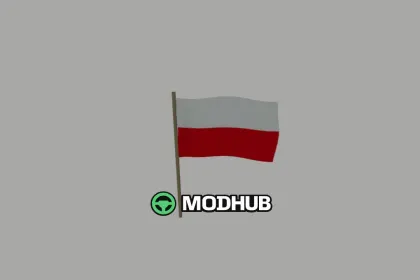 Прапор Польщі (префаб) V1.0 для FS25