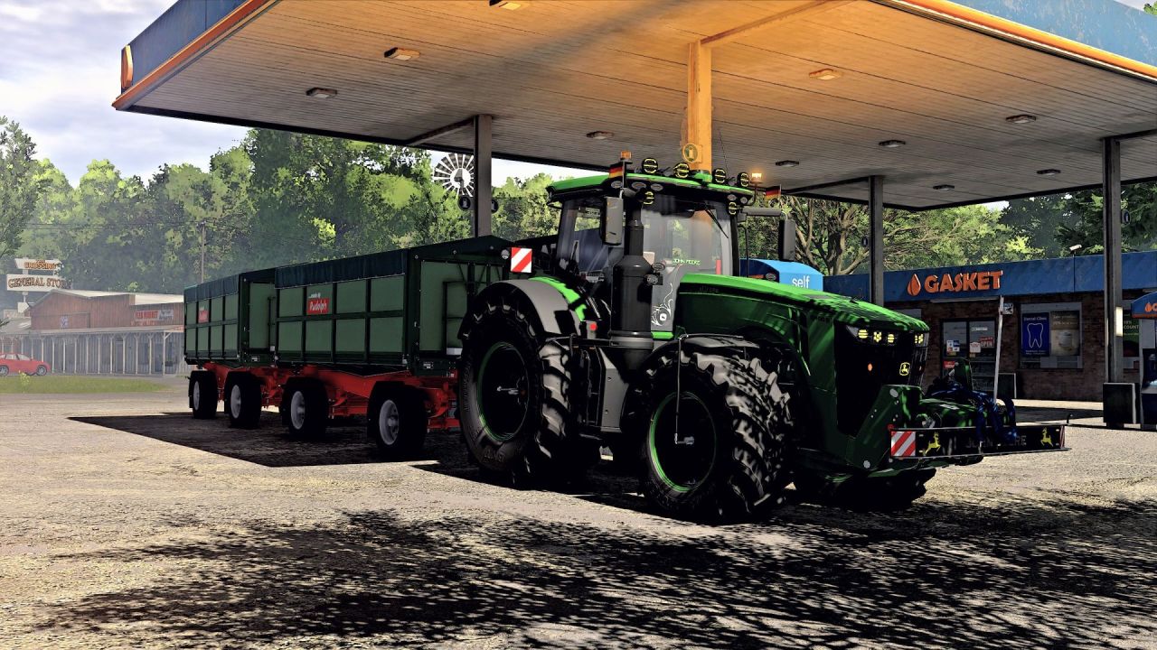 Потужний Трактор John Deere 8R Lohner Ossi Edit для Farming Simulator 25 — Тюнінг, Декор та ILS