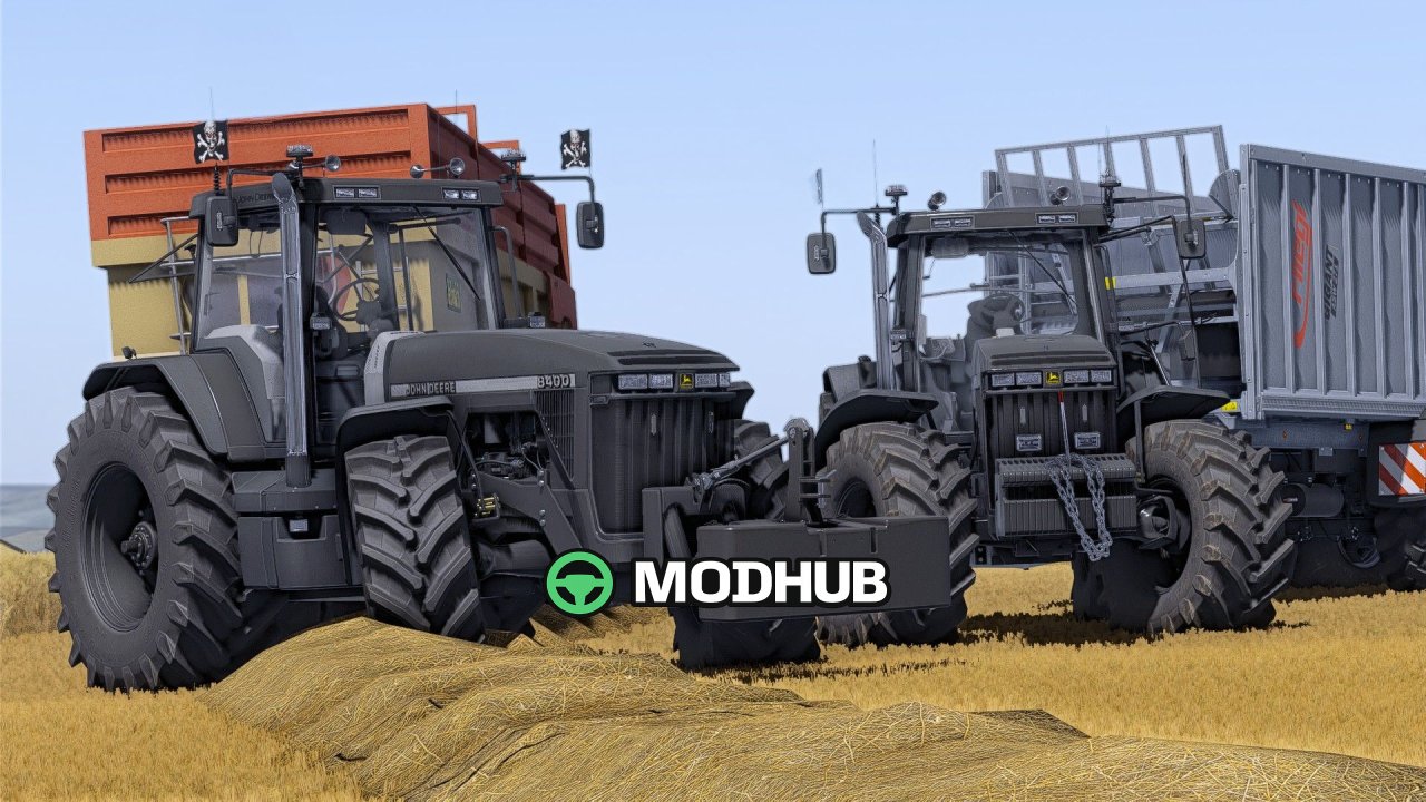 Ciągnik John Deere 8000 Series Dark Style V1.0 do FS25