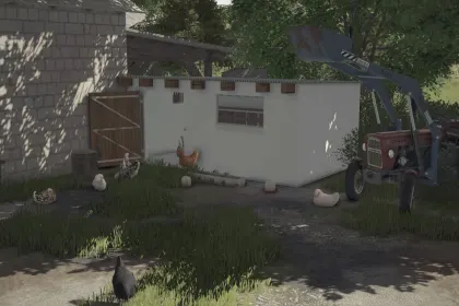 Gemütlicher Renovierter Hühnerstall Small Renovated Chicken Coop für 40 Hühner für Farming Simulator 25 — 1